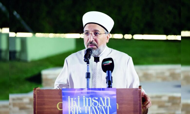 رئيس الشؤون الدينية التركية يدعو دول منظمة الدول التركية لاستراتيجية مشتركة لمواجهة تيارات تستغل الدين