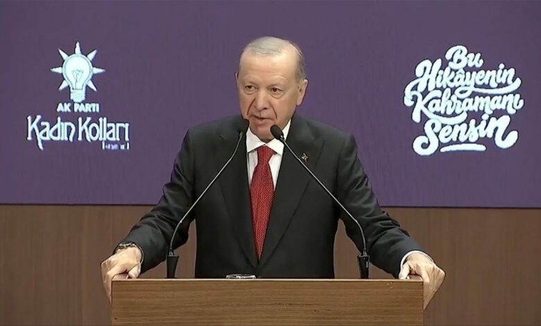 أردوغان يعلن تجاوز عضوية نساء حزبه 6.2 مليون.. ويرد على «حملة استهداف»