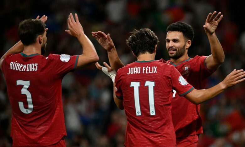 البرتغال تحقق فوزها الرابع في دوري الأمم.. ولاعبو أيرلندا يطأطئون رؤوسهم خلال نشيد إسرائيل
