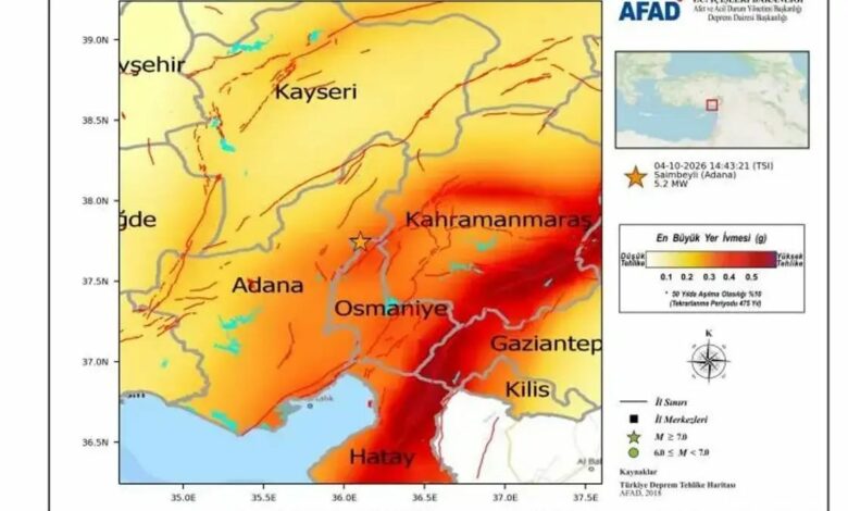 زلزال بقوة 5.2 يهز صائم بيلي التركية.. تحديد الفالق ينتظر فحوصًا ميدانية