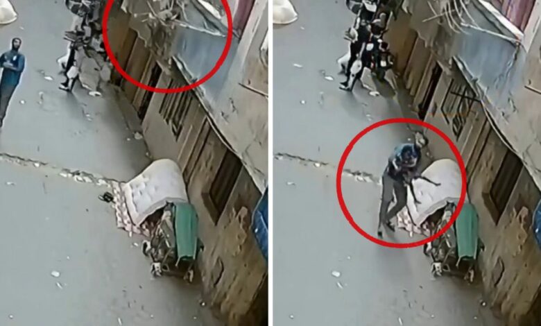اصطدم بحبل غسيل فأبطأ سقوطه.. شاب يلتقط طفلًا من الطابق الثاني في الجيزة
