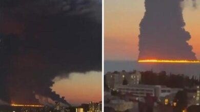 حريق ناقلة قبالة سوتشي يغلق شواطئ.. وفرضية هجوم لم تُحسم