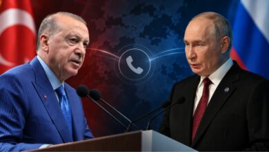أردوغان يبحث مع بوتين أمن البحر الأسود ويؤكد استعداد تركيا لاستئناف الاتصالات مع كييف