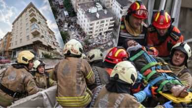 انهيار 3 طوابق من مبنى في إسطنبول.. إنقاذ 5 مصابين والبحث عن 7 بينهم طفل