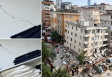 انهيار مبنى من 7 طوابق في إسطنبول يخلّف قتيلين.. فيديو سابق يوثق تشققات كانت تتسع