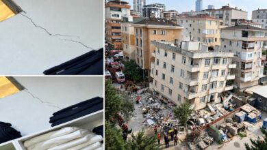 انهيار مبنى من 7 طوابق في إسطنبول يخلّف قتيلين.. فيديو سابق يوثق تشققات كانت تتسع
