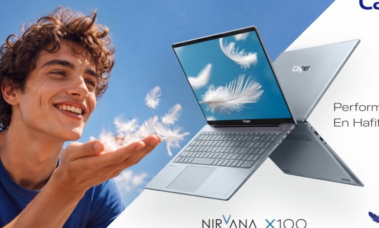 كاسبر نيرفانا X100.. حاسوب للعمل المتنقل بشاشة كبيرة وفتح بزاوية 180 درجة