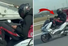 سائق توصيل يوجّه دراجته بقدميه على طريق إسطنبول السريع ويواصل استخدام هاتفه