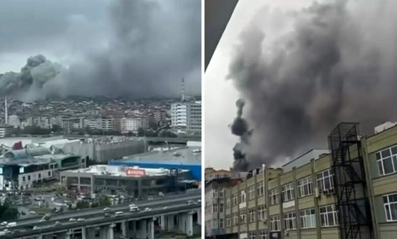 حريق في منطقة صناعية بإسطنبول.. لا معلومات بعد عن الخسائر أو الإصابات