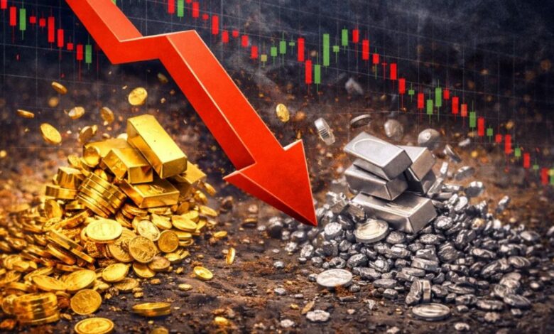 التضخم الأميركي يهوي بالذهب إلى ما دون 4100 دولار والفضة تخسر 5.71%