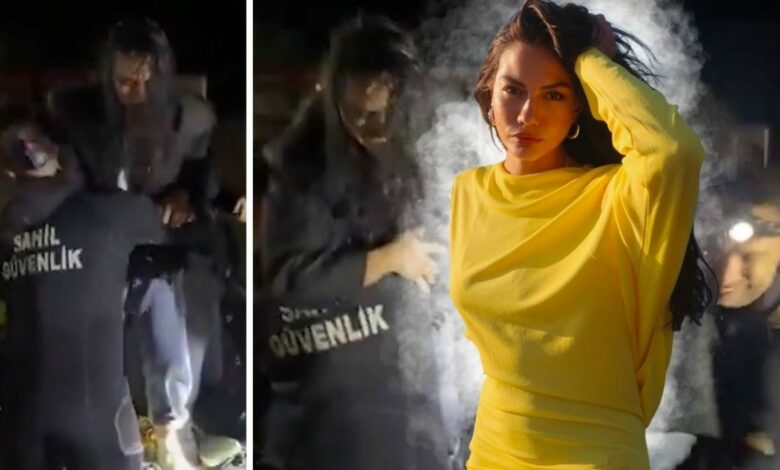 مياه الأمطار تحاصر ديميت أوزدمير داخل استوديو في إسطنبول.. والإنقاذ يصل بقارب