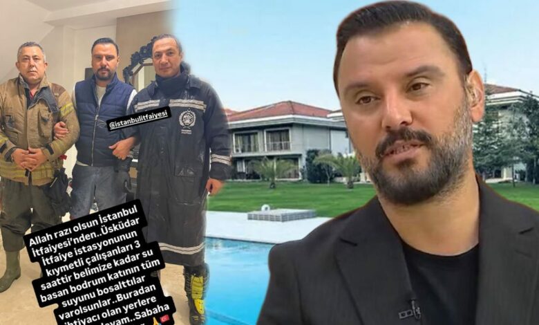 غمرت مياه الأمطار قبو فيلا أليشان حتى الخصر في إسطنبول.. وفرق الإطفاء تعمل 3 ساعات