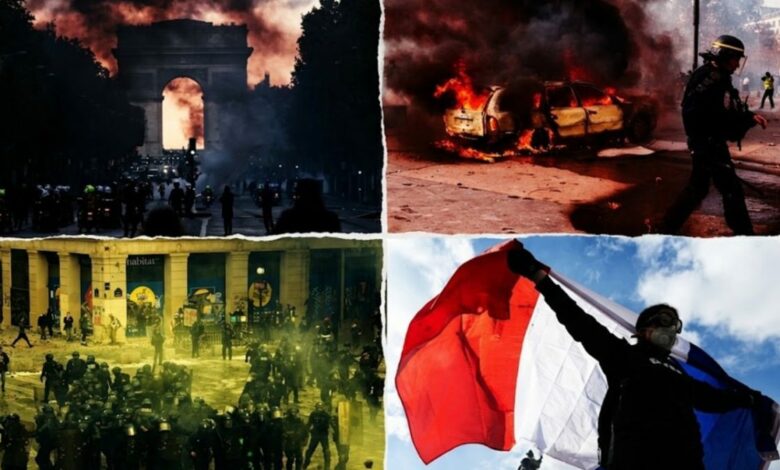 حرائق ونهب في باريس خلال احتجاجات غلاء المعيشة.. 195 موقوفًا بينهم 13 طفلًا