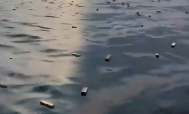 غرق سفينة حاويات في مضيق هرمز يبعثر حمولتها.. وصيادون ينتشلون صناديق آيفون من البحر