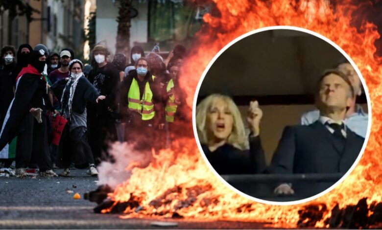 ماكرون في حفل سيلين ديون بينما تتسع احتجاجات فرنسا.. وحظر التجول قيد البحث