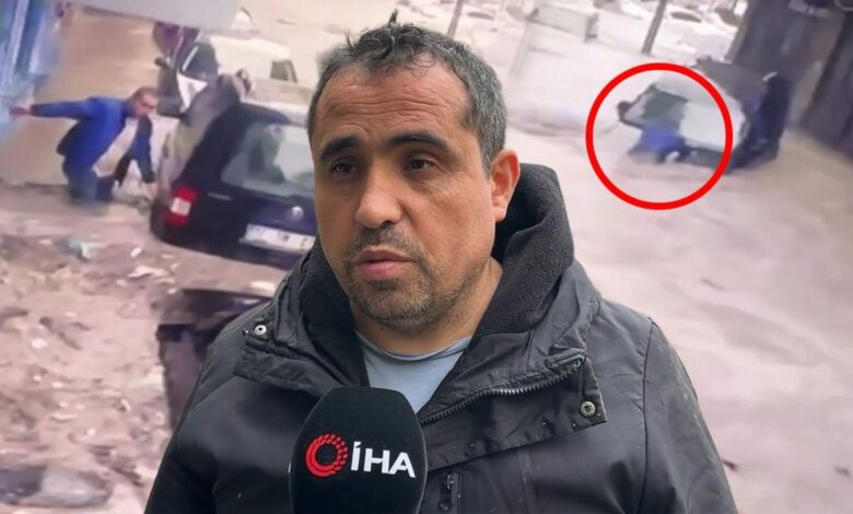 سيول إسطنبول جرفت السيارات فوق بعضها.. ومواطن نجا بعدما تعلق بسيارته