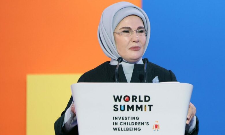 أمينة أردوغان: أكثر من 21 ألف طفل فقدوا حياتهم في غزة خلال 3 سنوات.. و700 ألف حُرموا من التعليم