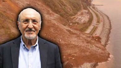 صخور ضخمة تنهار على ساحل أرهفي بلا أمطار.. بكتاش يربطها بطاقة زلزال تعادل 240 طنًا من الديناميت