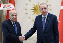 أردوغان يستقبل زعيم حزب تركي بربطة عنق تحمل KAAN.. والسبب يعود إلى 2023