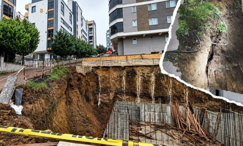 إخلاء مبنى من 5 طوابق في سامسون بعد انهيار التربة.. الخطر بدأ قبل 4 أشهر